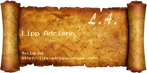 Lipp Adrienn névjegykártya
